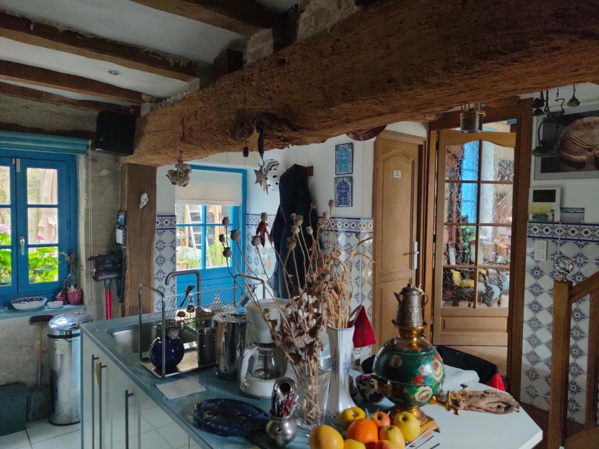 Willa La Maison Bleue De Husseau Ancienne Ferme Semi-Troglodytique 18E Siecle Montlouis-sur-Loire Zewnętrze zdjęcie