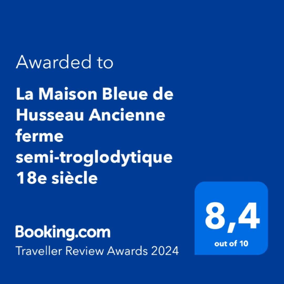Willa La Maison Bleue De Husseau Ancienne Ferme Semi-Troglodytique 18E Siecle Montlouis-sur-Loire Zewnętrze zdjęcie